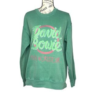 David Bowie (S) 1978 World Tour Logo Crewneck Fitted Sweatshirt